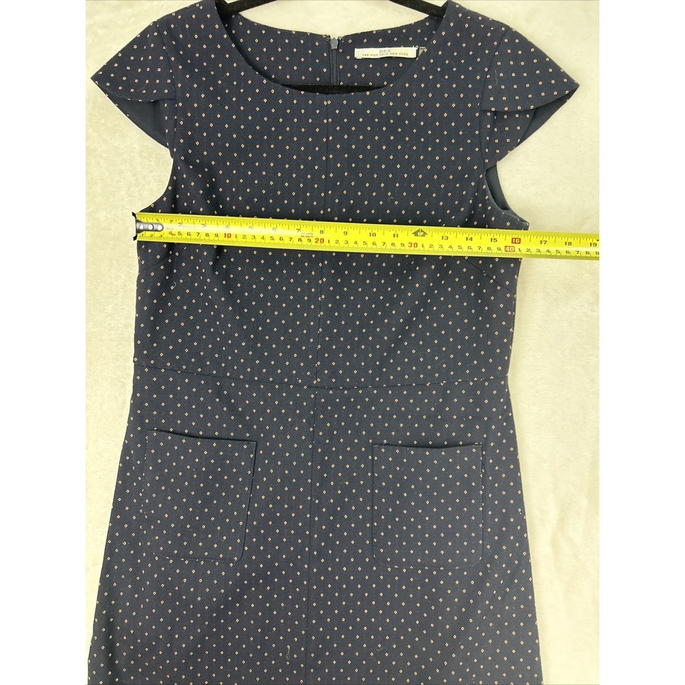 Women's Dex The Suit Shop New York Brand Dress Navy Pockets Size M A Line - Picture 7 of 9